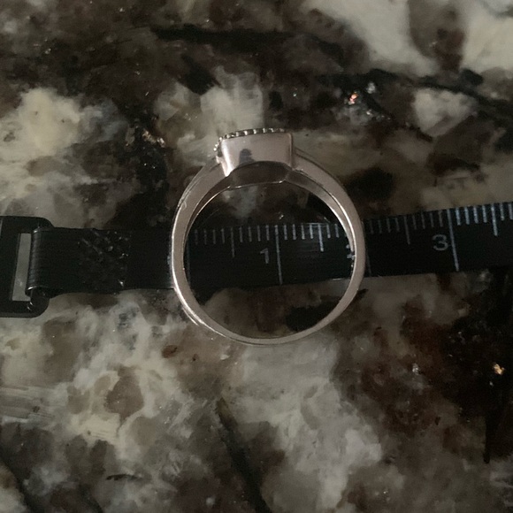 Diamond Halo Ring, Sterling Silver Stamped 925, (1/10 ct. t.w.), Approx. Size 8 - Picture 7 of 8